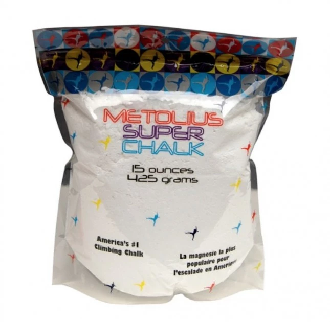 A bag of Metolius Super Chalk.